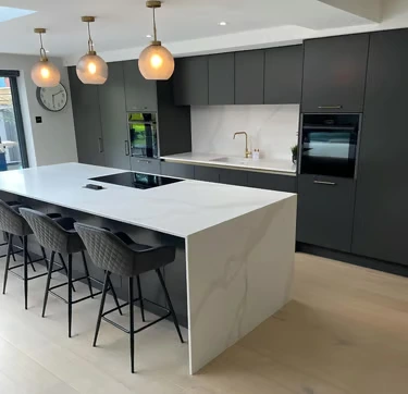 Premium kitchen worktop installation by RH Stone Surfaces