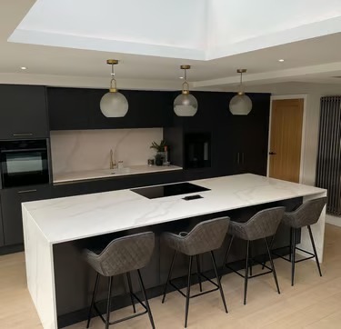 Calacatta stone worktop by RH Stone Surfaces