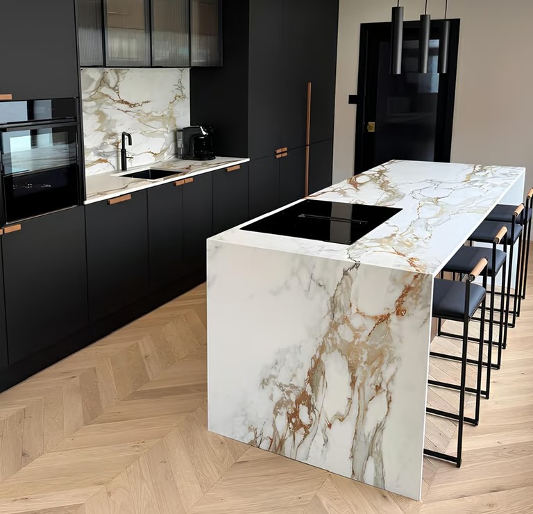 modern kitchen worktops supplied and installed RH STONE SURFACES in Gosforth