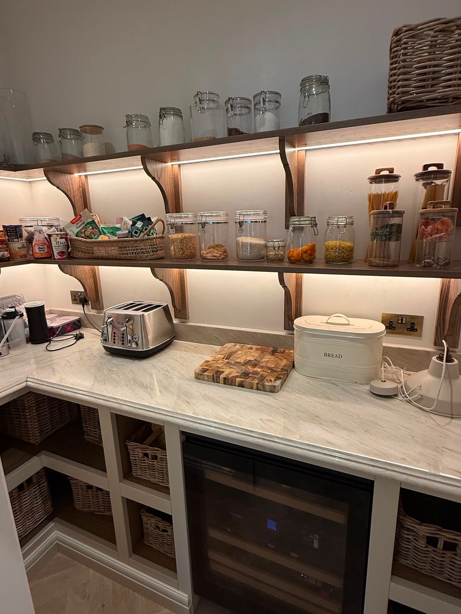Taj Mahal quartz utility-room worktop in North Shields