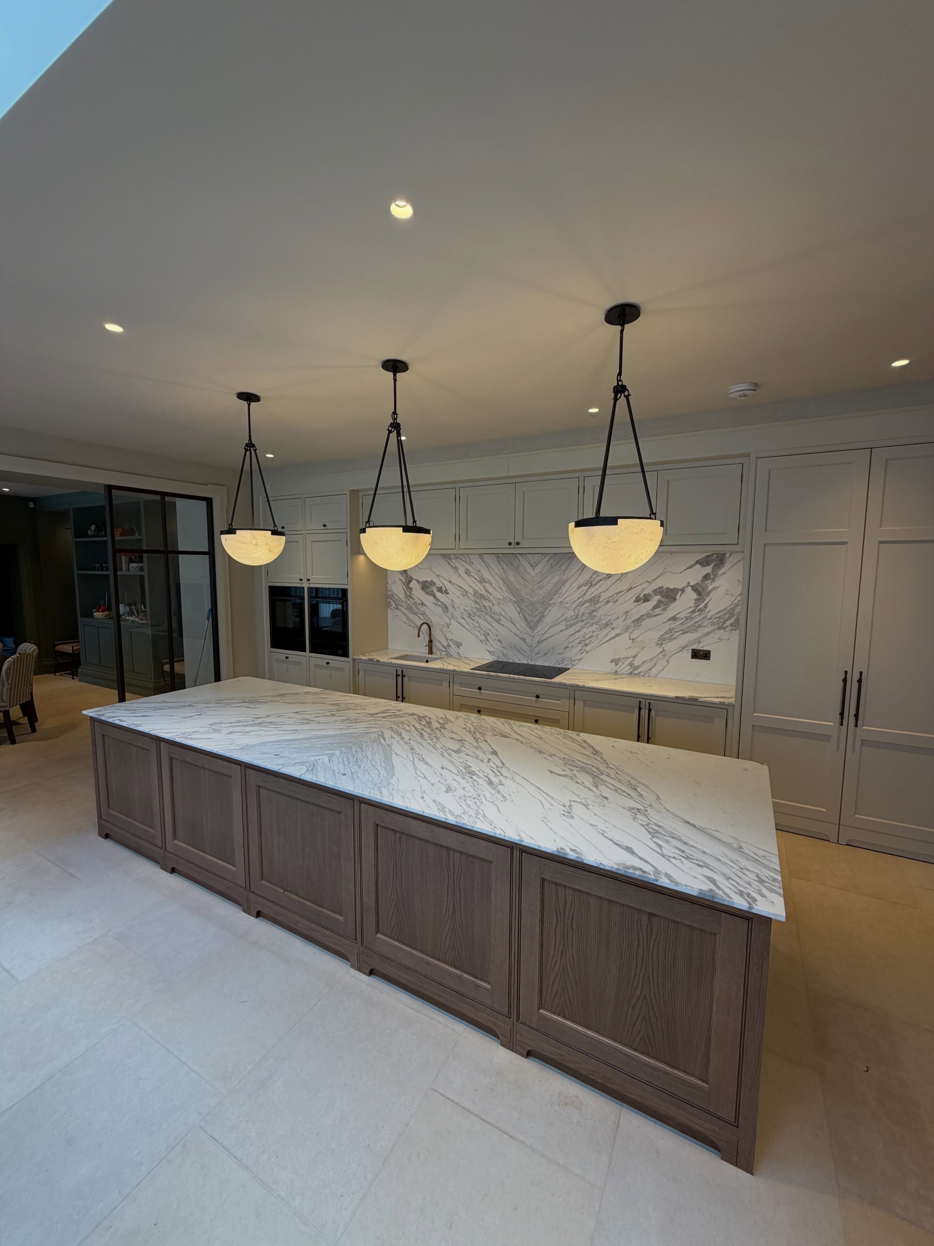 Fantasy Brown marble kitchen island worktops installed by RH Stone Surfaces near Newcastle